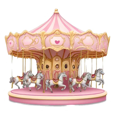 Light pink carousel  sticker