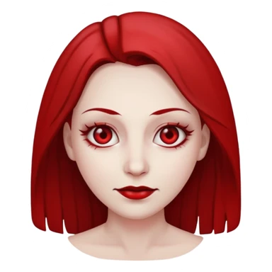 Mom with a dark smile with blood eyes sticker