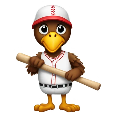 Turkey with baseball bat sticker