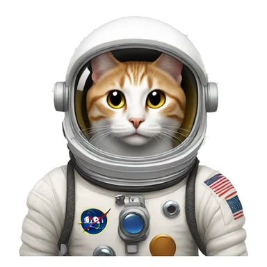 a cat as a astronaut sticker