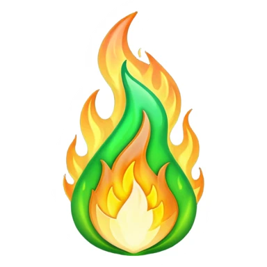 animated green flame emoji sticker
