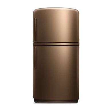 Realistic isolated bronze fridge sticker