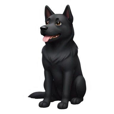 kochi inu black dog sticker
