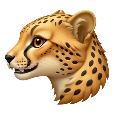 Cheetah with side profile and teeth sticker