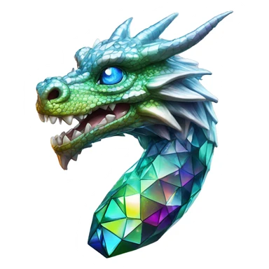 56-carat iridescent diamond crystal dragon sticker