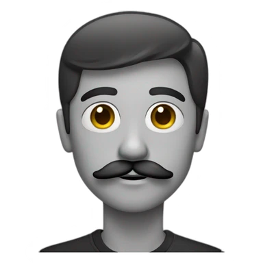 Enfado con bigote sticker