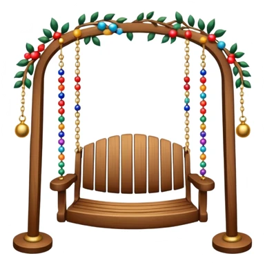 Swing with beads and bells sticker
