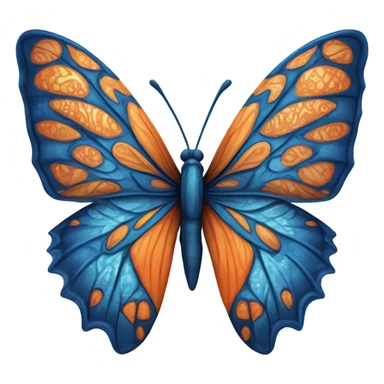 Blue and orange beautiful butterfly  sticker