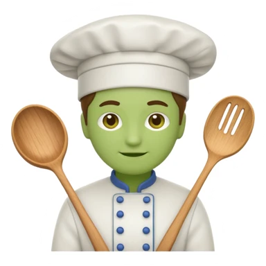 Small icon emoji of cook bulp, minimum details, green #36a767 main color sticker