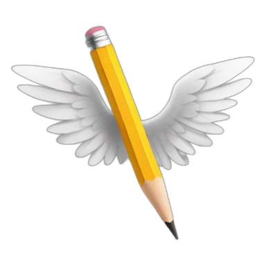 Pencil with wings  sticker
