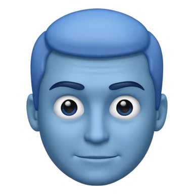 emoji of a racially ambiguous man, who looks serious. no skin color please. use a color. sticker