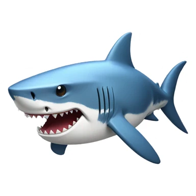 shark with muscles and a mustache  sticker