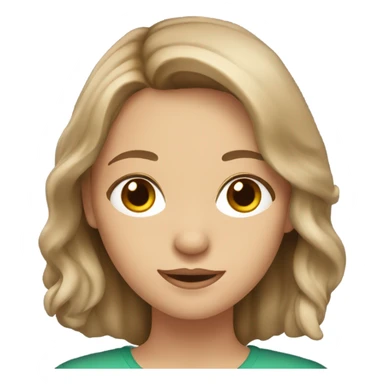 hungarian girl with mid lenght light brown hair and grey eyes sticker