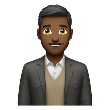 Aa handsome looking man working on a lapto sticker