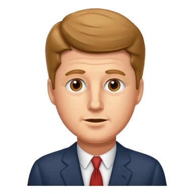 John Kennedy realystic sticker