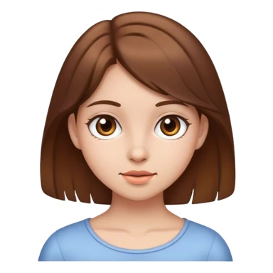 A young girl with brown hair sticker