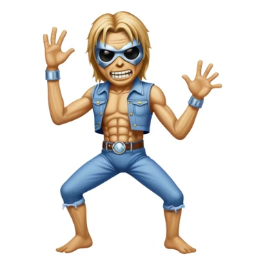 iron maiden eddie glamour sparkle dance sticker