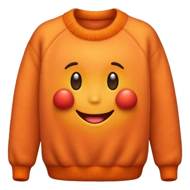 emoji of an peach that wears sweater sticker