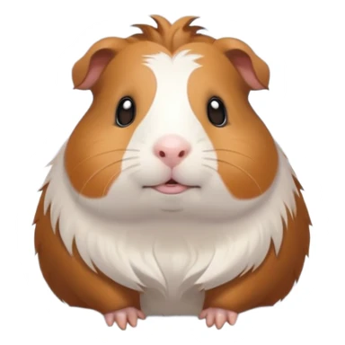 almighty guinea pig god with a mole on the left cheek, floating above clouds, celestial and awe-inspiring sticker