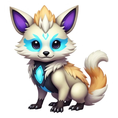 Epic Edgy Cute Colorful Vibrant Light Pale Modern Vernid-Protogen-creature-animal, full body sticker