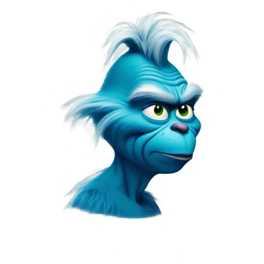 The grinch but he is blue sticker