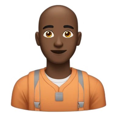 Indian college student with dark skin and slightly bald head sticker