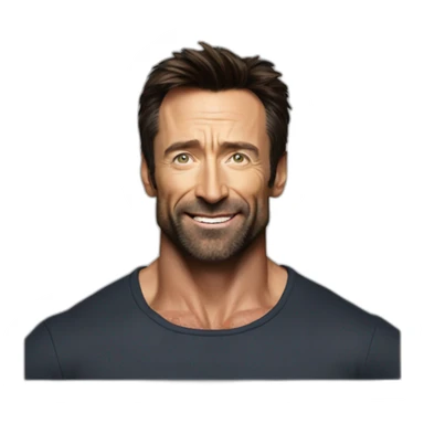 Hugh Jackman t-shirt sticker