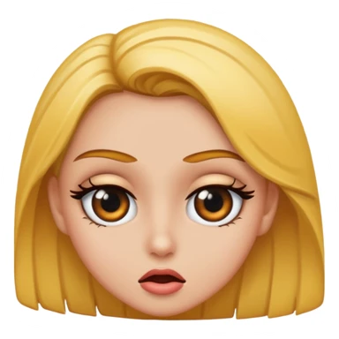 Baddie girl eye rolling at someone  sticker