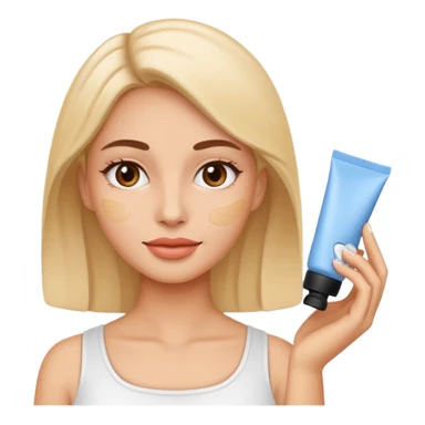 Une femme qui s’est prise une faciale sticker