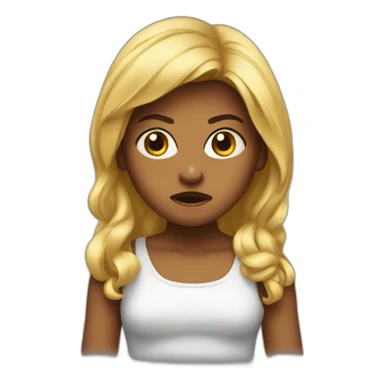 Girl métisse angry sticker