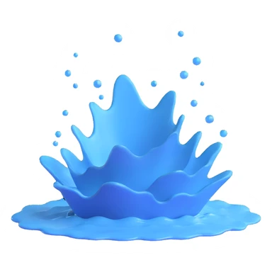 realistic 3D water splash sticker
