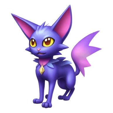 Shiny Kawaii Litten-Noibat-Skitty-Espeon-fusion-hybrid full body sticker