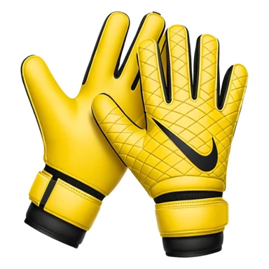 Des gants de gardien de but de foot nike jaune le plus réaliste possible  sticker