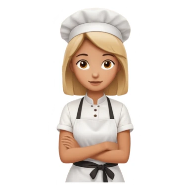 a female student working in a cafe sticker