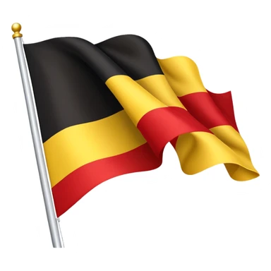 Belgian flag with black, yellow, and red vertical stripes sticker