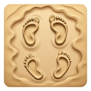 two footprints: child and adult sticker