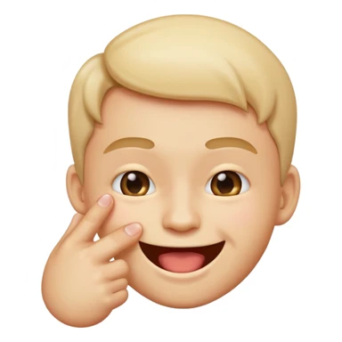 Emoji who bite his finger like he is flirting  sticker