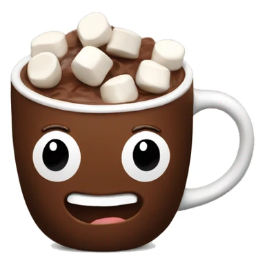 Chocolate mug with marshmallows  sticker