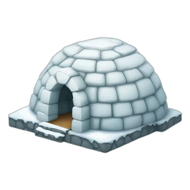 igloo with thank you sign sticker