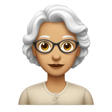 mujer vieja con ojeras  sticker