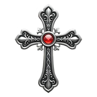 medieval cross black sticker