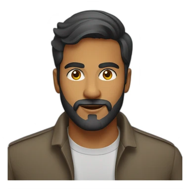 sri lankan handsome and smart guy with a beard sticker