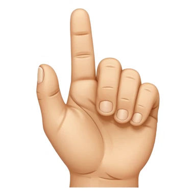 Create an emoji of a right hand. The thumb and middle finger of the right hand are pressed together, with the index finger positioned between them. The remaining fingers are curled into a fist. Add motion lines around the emoji to indicate a downward hand movement. sticker