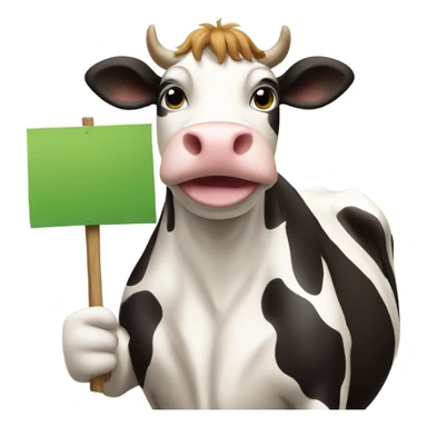 cow holding a sign that says “happy birthday savannah” sticker