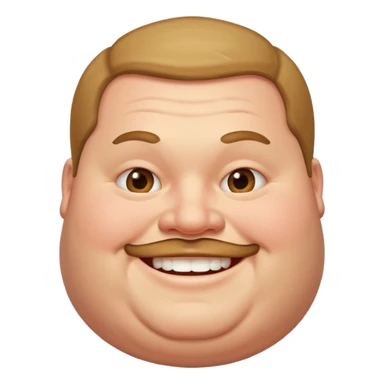 A very fat man sticker