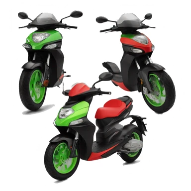 Black and red and a litle bit of green aprilia sr 50 replica 50cc sticker
