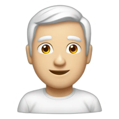 pell blanca, cabell negrre i somriure sticker