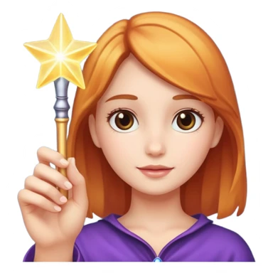 girls hand with magic wand glowing light  sticker