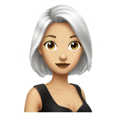 black dress pokerface sticker