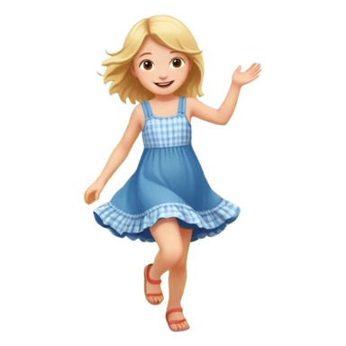 Little girl frolicking in a field sticker